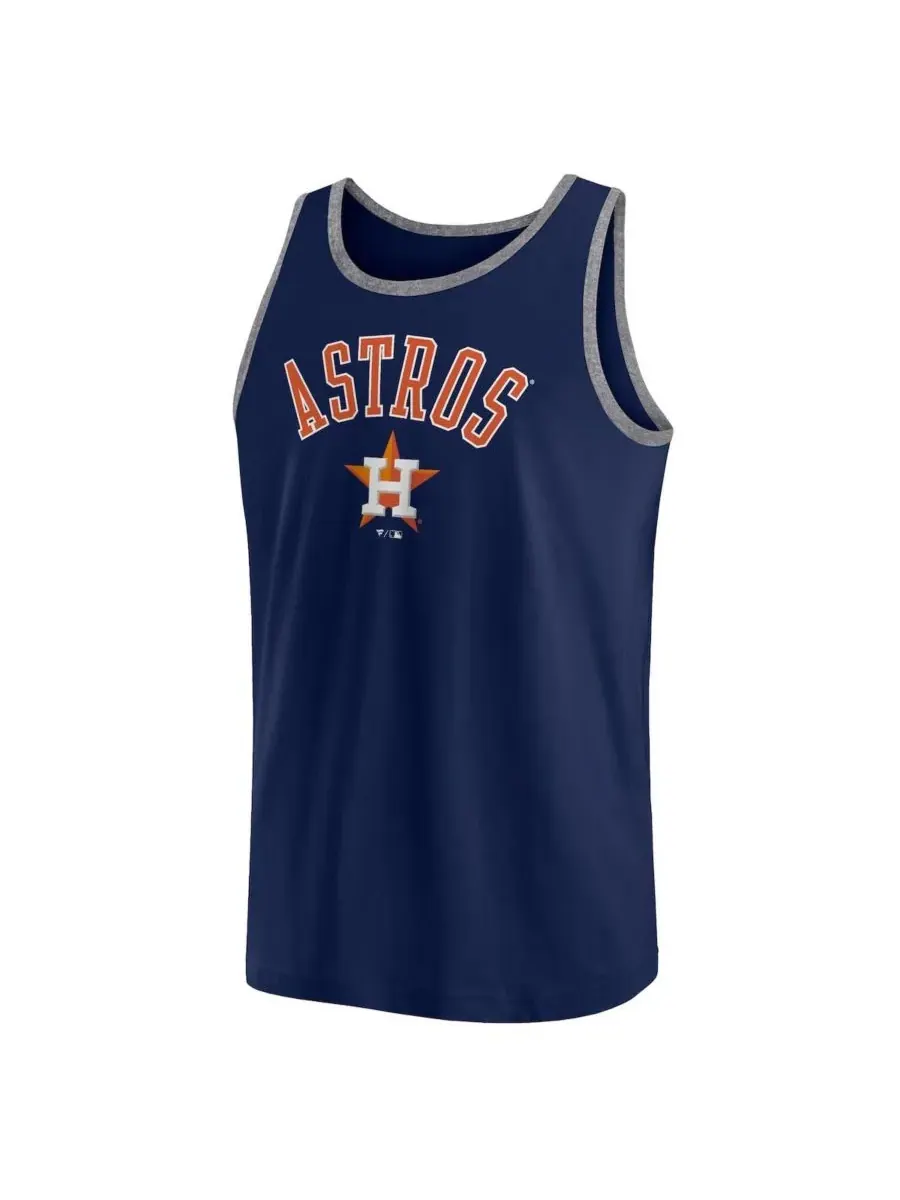 Fanatics Мужская темно-синяя майка с символикой команды Houston Astros — изображение 2 из 3, темно-синий серый