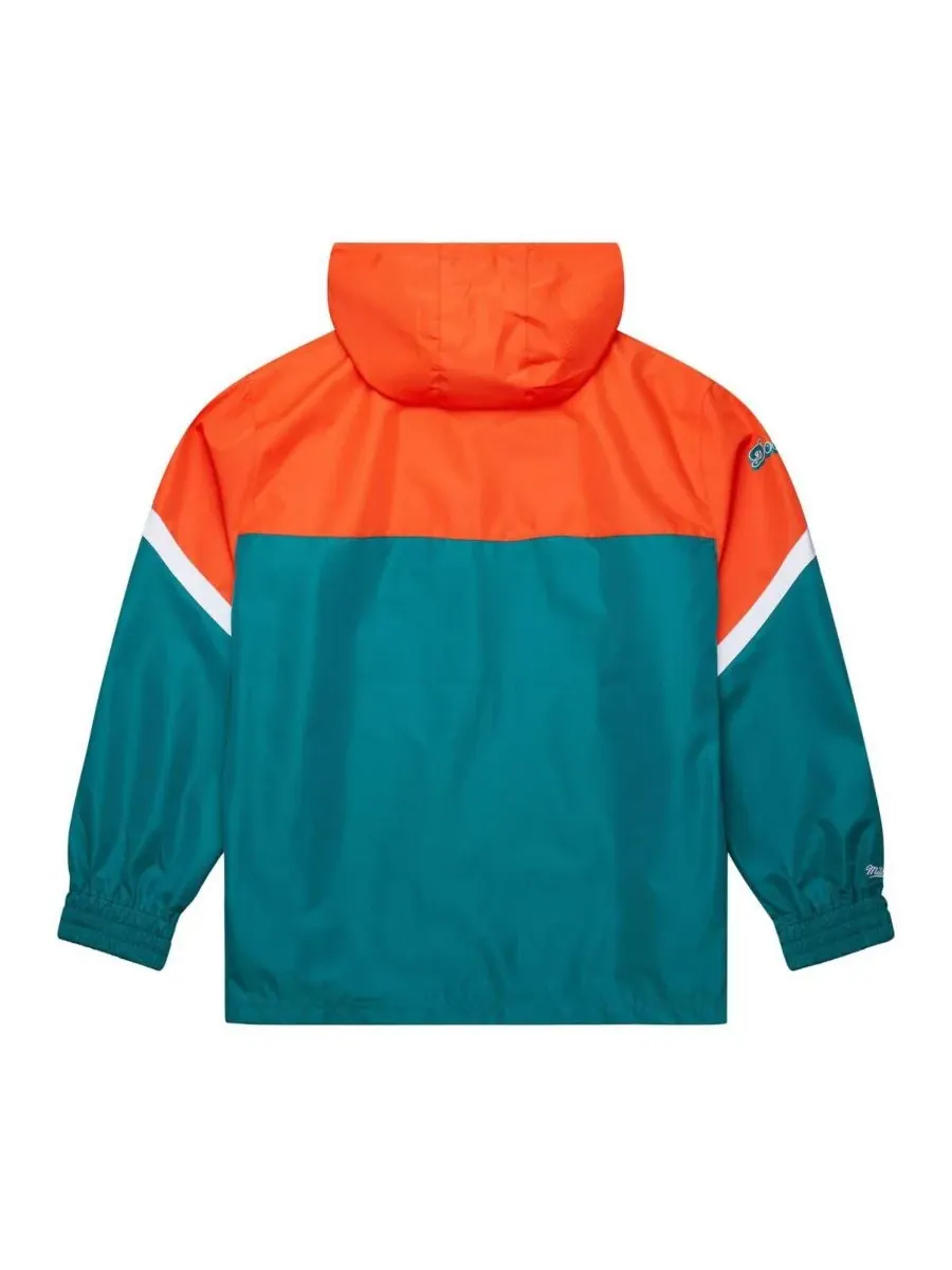 Mitchell & Ness Мужская легкая ветровка-анорак с винтажным логотипом Miami Dolphins Tie Breaker — изображение 3 из 5