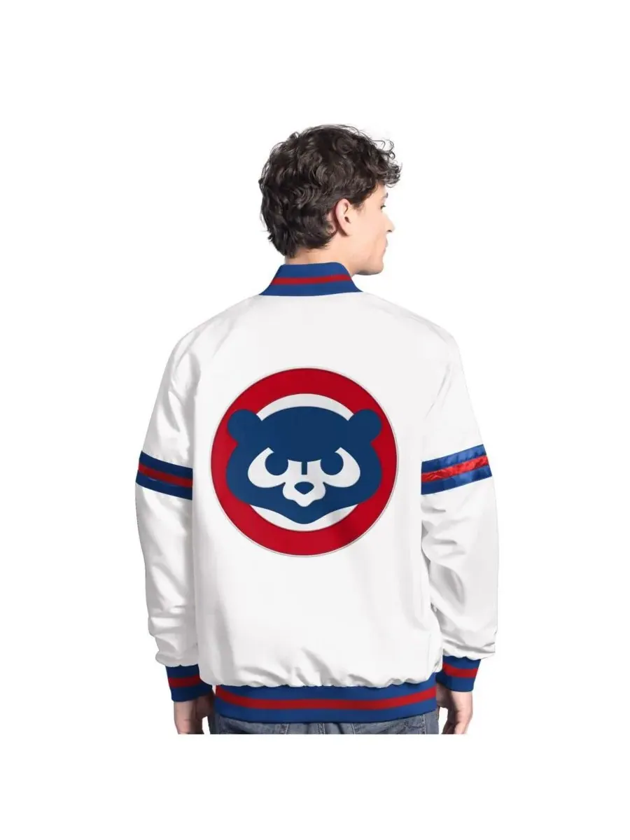 Starter Мужская белая куртка Chicago Cubs Cooperstown Scout с застежкой на кнопках — изображение 2 из 2, белый