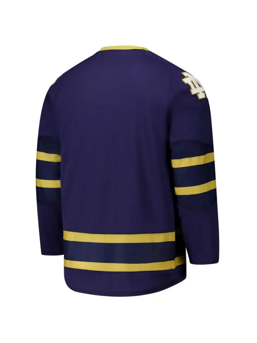 Under Armour Мужская темно-синяя хоккейная майка команды Notre Dame Fighting Irish (реплика) — изображение 2 из 3