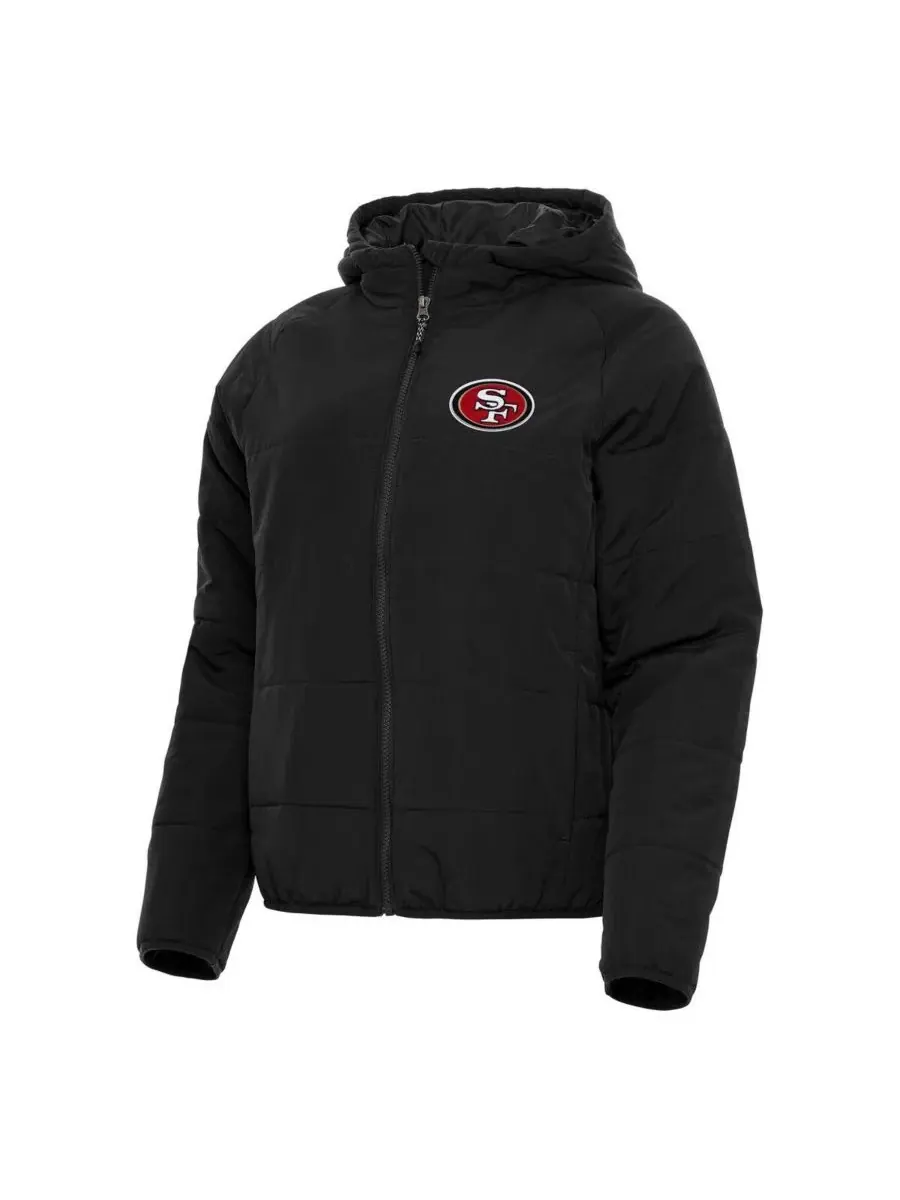 Antigua Женская черная толстовка на молнии San Francisco 49ers Universe