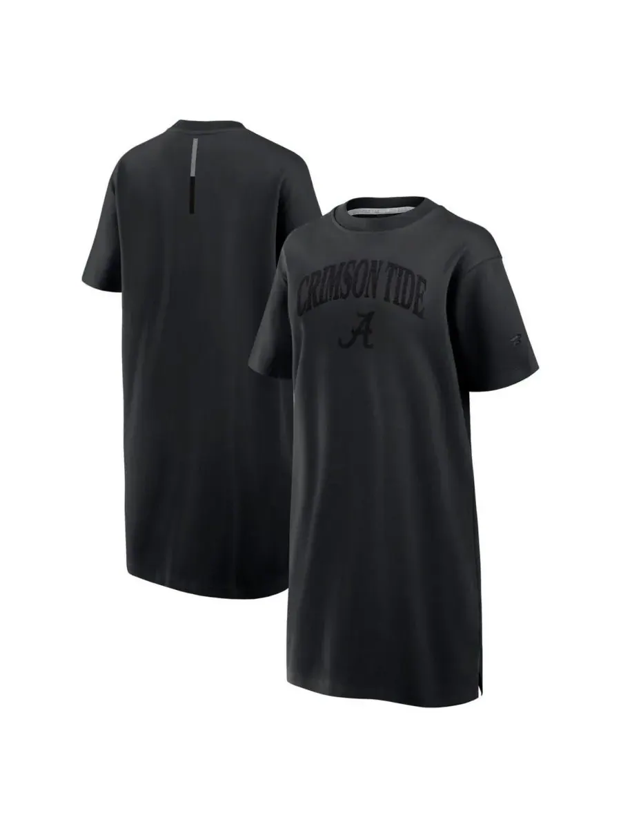 Fanatics Женское черное платье-футболка Alabama Crimson Tide Elements Go из смешанной ткани