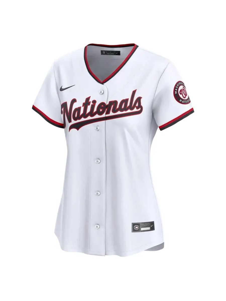 Nike Женская белая домашняя футболка игрока команды Washington Nationals CJ Abrams (ограниченный — изображение 2 из 3, белый
