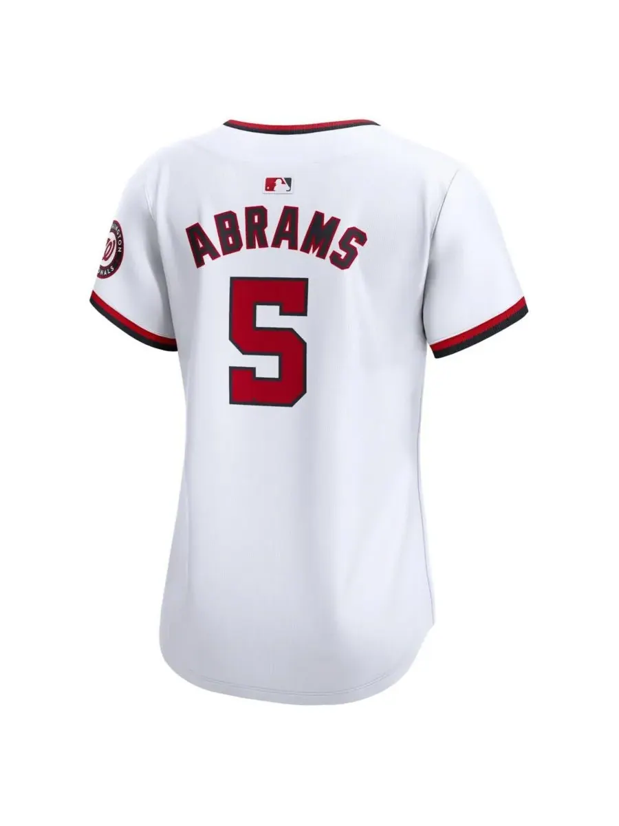 Nike Женская белая домашняя футболка игрока команды Washington Nationals CJ Abrams (ограниченный — изображение 3 из 3, белый