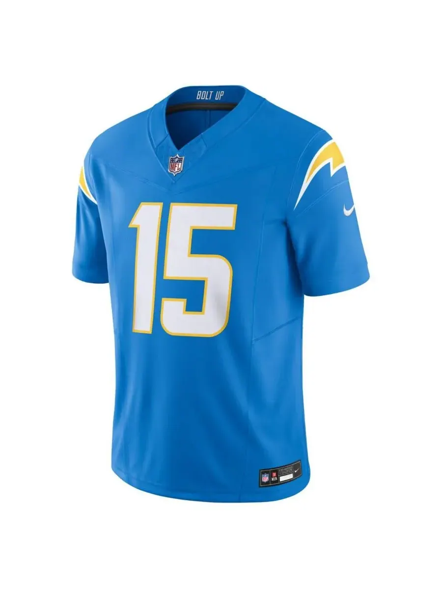 Nike Мужская футболка Ladd McConkey цвета "пудрово-голубой" команды Los Angeles Chargers Team Vapor — изображение 2 из 3