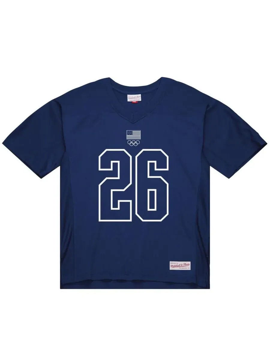 Mitchell & Ness Мужская темно-синяя футболка Coach Snoop Team USA Legacy Fashion