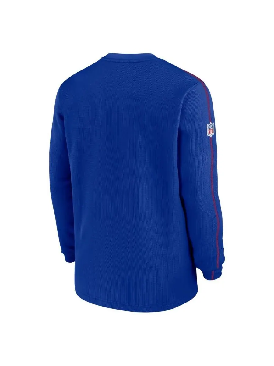 Мужская футболка с длинным рукавом Royal New York Giants Alternate Logo Coach Nike — изображение 2 из 3, королевский