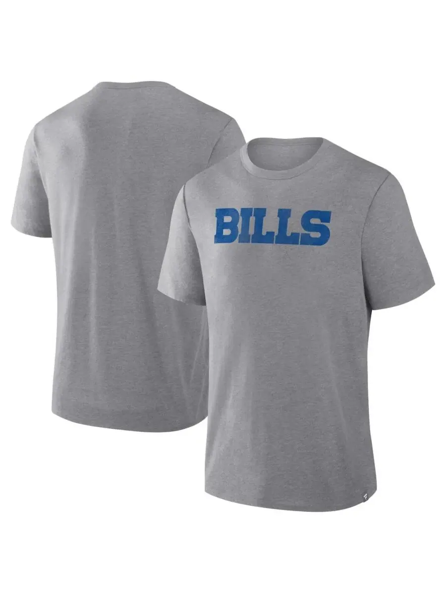 Fanatics Мужская футболка Buffalo Bills Pass Rush Tri-Blend серого цвета