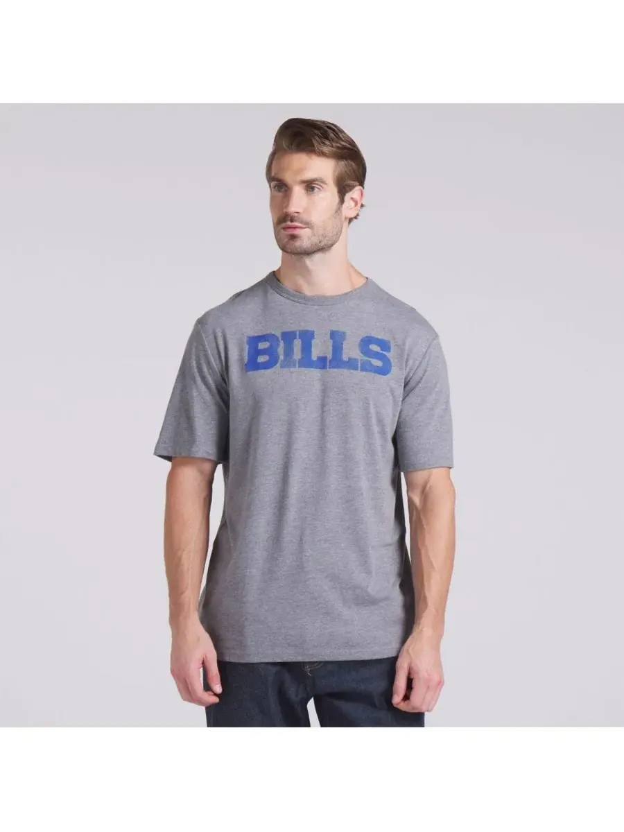 Fanatics Мужская футболка Buffalo Bills Pass Rush Tri-Blend серого цвета — изображение 4 из 5, серый