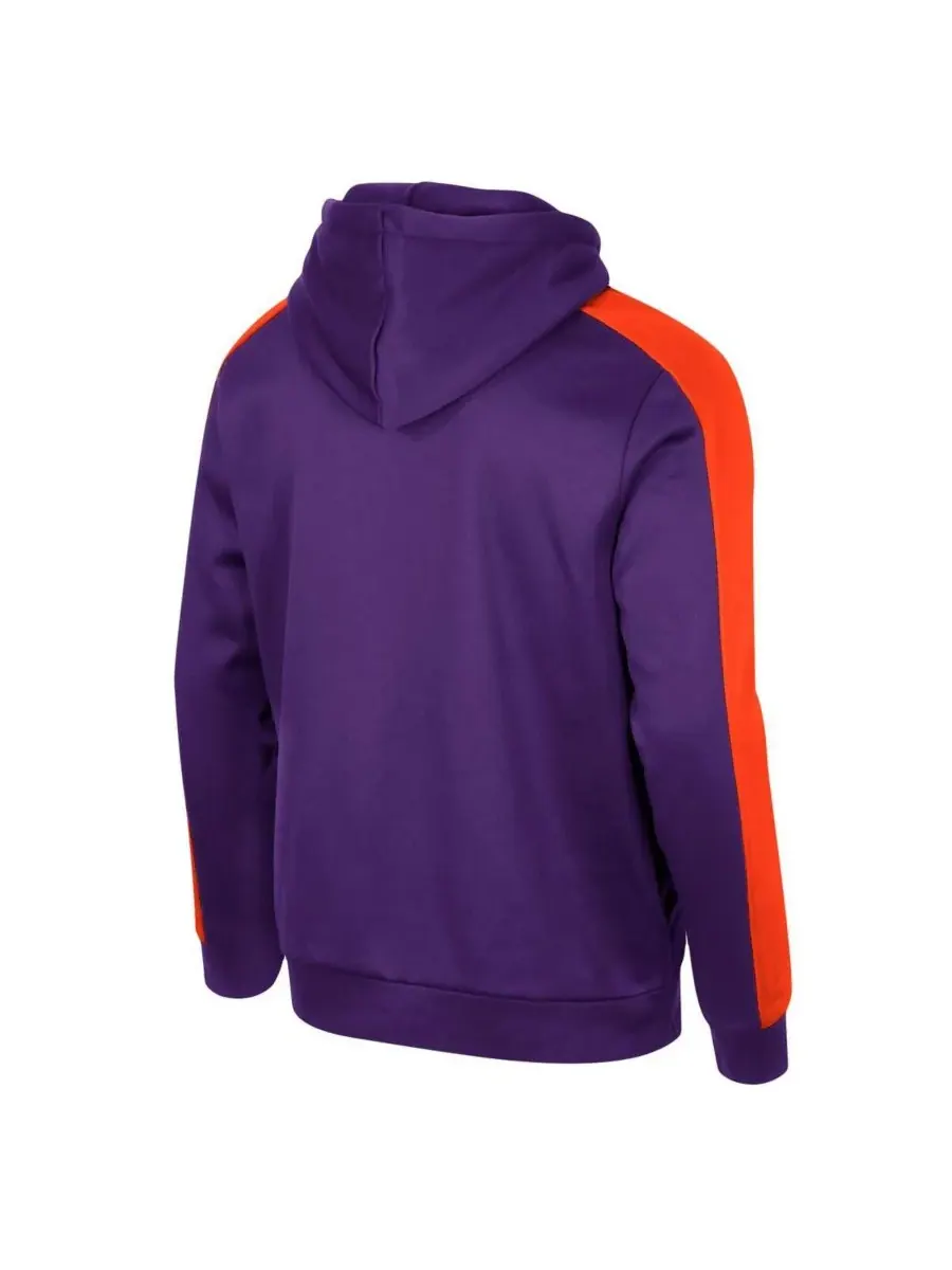 Colosseum Мужская фиолетовая толстовка на молнии Clemson Tigers Reese — изображение 3 из 3, фиолетовый