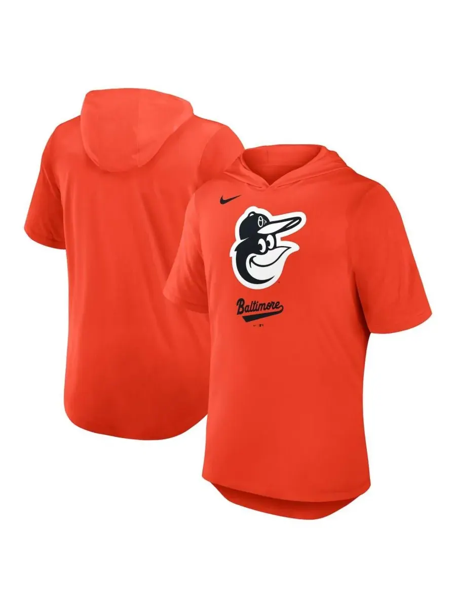 Nike Мужская оранжевая толстовка Baltimore Orioles Tri-Blend Performance