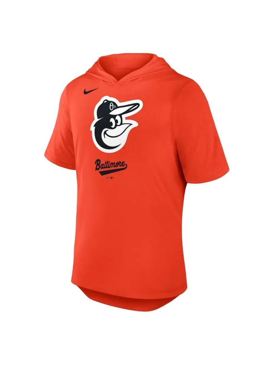Nike Мужская оранжевая толстовка Baltimore Orioles Tri-Blend Performance — изображение 3 из 3, оранжевый