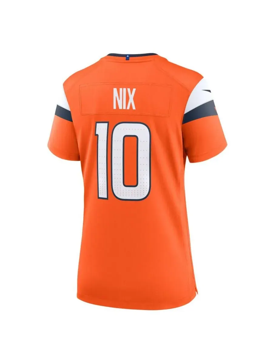 Nike Женская оранжевая игровая футболка Bo Nix Denver Broncos — изображение 3 из 3, оранжевый