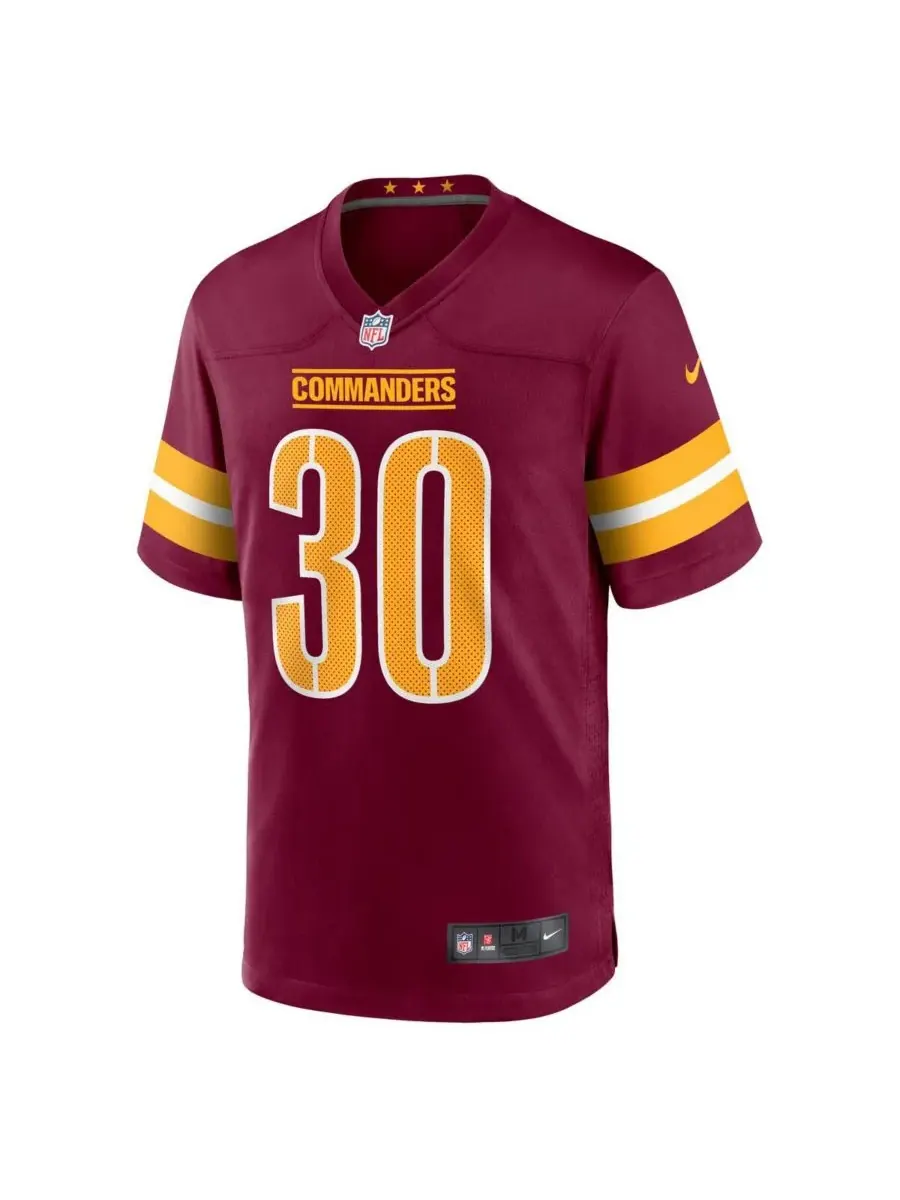 Fanatics Мужская игровая футболка Nike Austin Ekeler цвета бордо Washington Commanders — изображение 2 из 3, бордовый