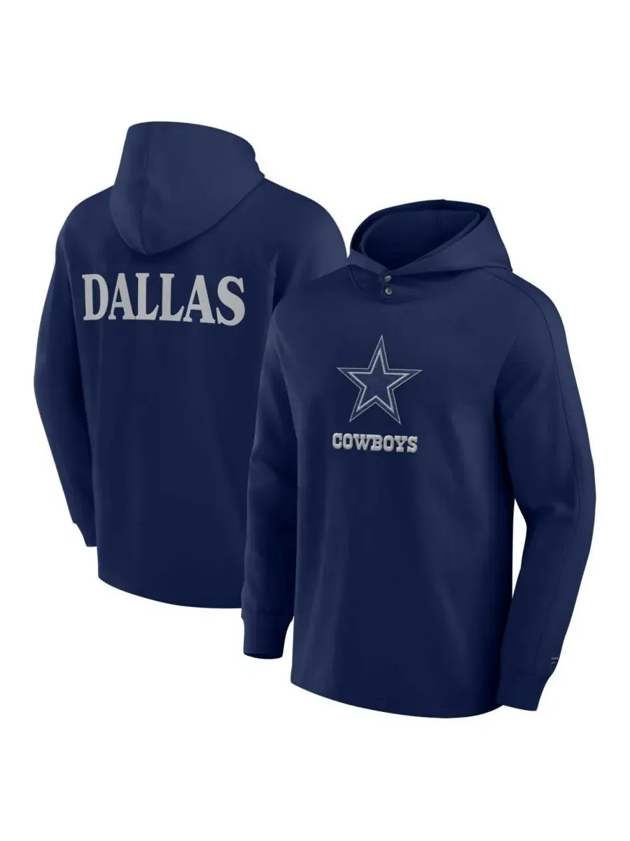 Fanatics Мужская темно-синяя толстовка с длинными рукавами Dallas Cowboys Elements Blaze Tri-Blend