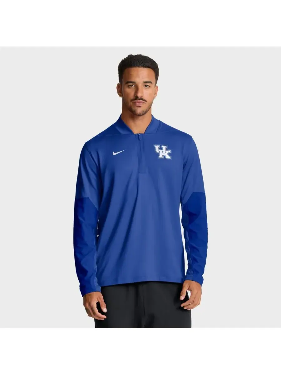 Мужская толстовка Royal Kentucky Wildcats One Goal Performance с застежкой-молнией до середины