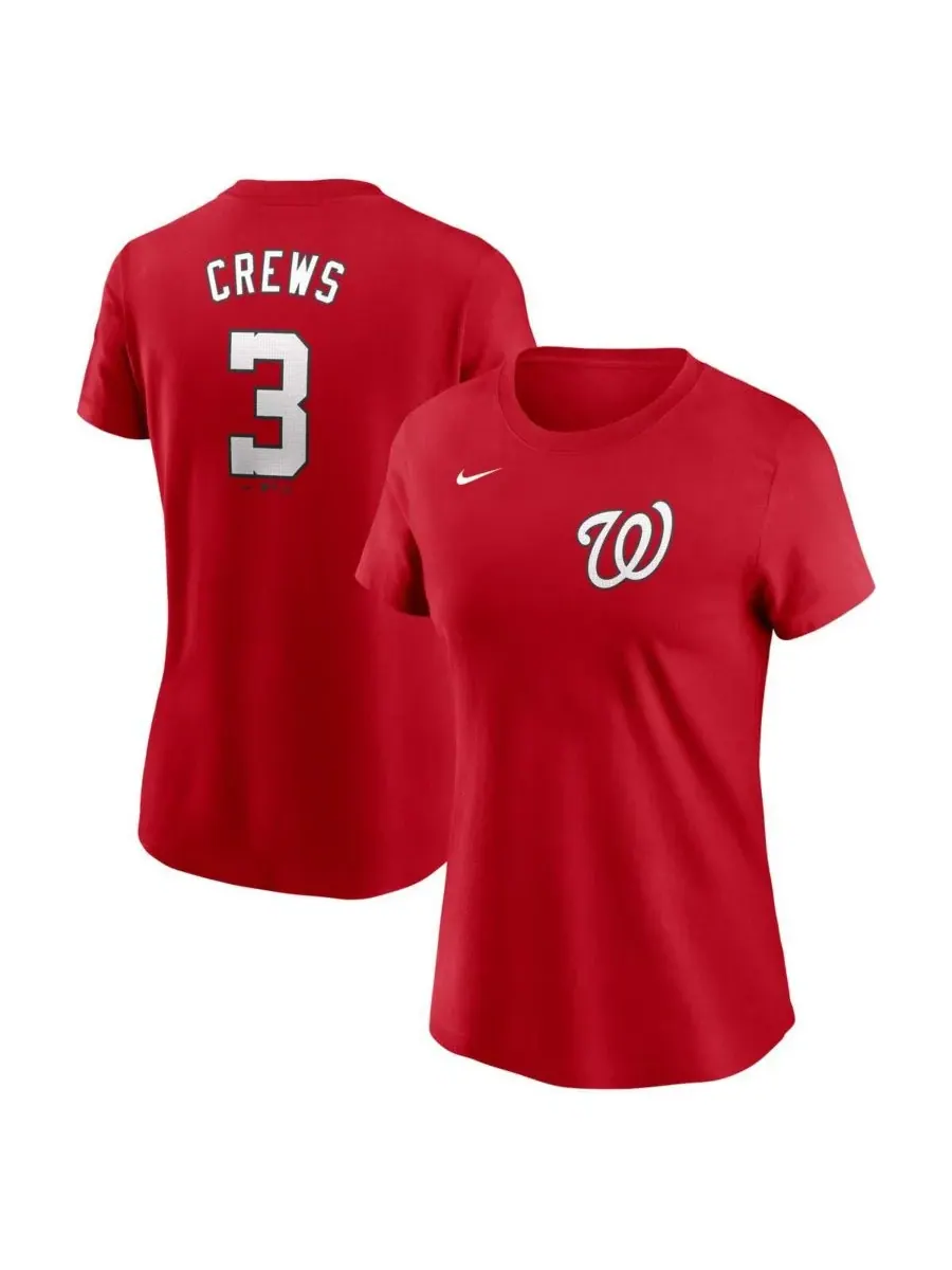 Nike Женская футболка с номером игрока команды Washington Nationals Дилана Крюса (красная)