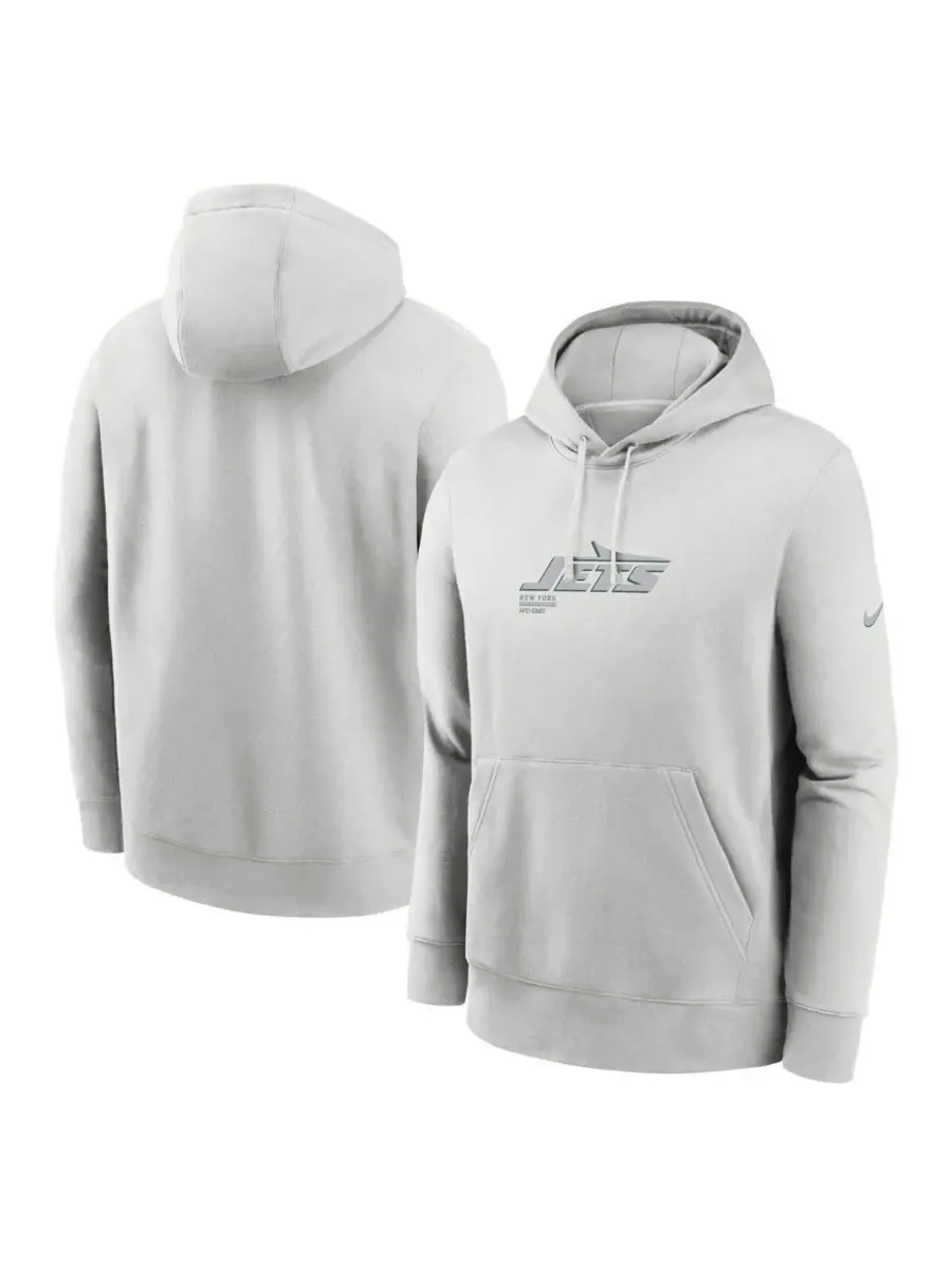 Nike Мужская серая толстовка с капюшоном New York Jets Edge Pack из французской махровой ткани