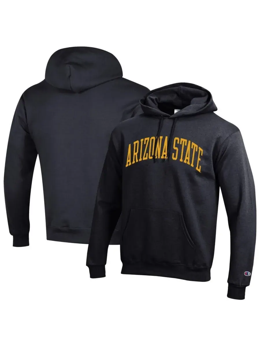 Champion Мужская черная флисовая толстовка с капюшоном Arizona State Sun Devils Basic Arch