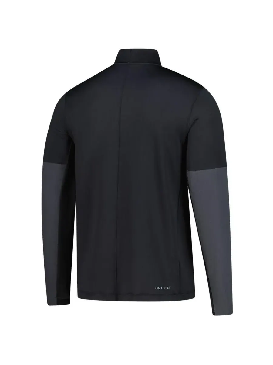 Nike Мужская черная толстовка Wake Forest Demon Deacons Dri-FIT с застежкой-молнией до середины — изображение 3 из 3, черный