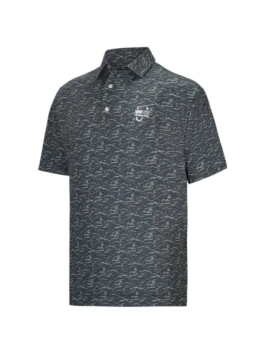 Мужское поло с принтом WM Phoenix Open ProDry All Over Print FootJoy — изображение 2 из 3, серый