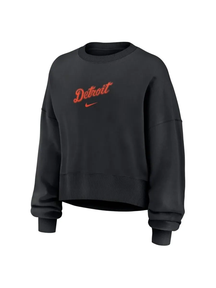 Свитшот женский оверсайз Primetime Detroit Tigers Nike — изображение 4 из 8, черный черный