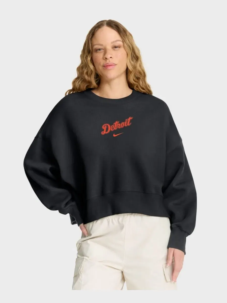 Свитшот женский оверсайз Primetime Detroit Tigers Nike — изображение 8 из 8, черный черный