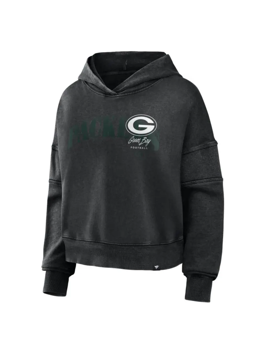 Худи-оверсайз с принтом Green Bay Packers Counter Run Fanatics — изображение 2 из 4, черный