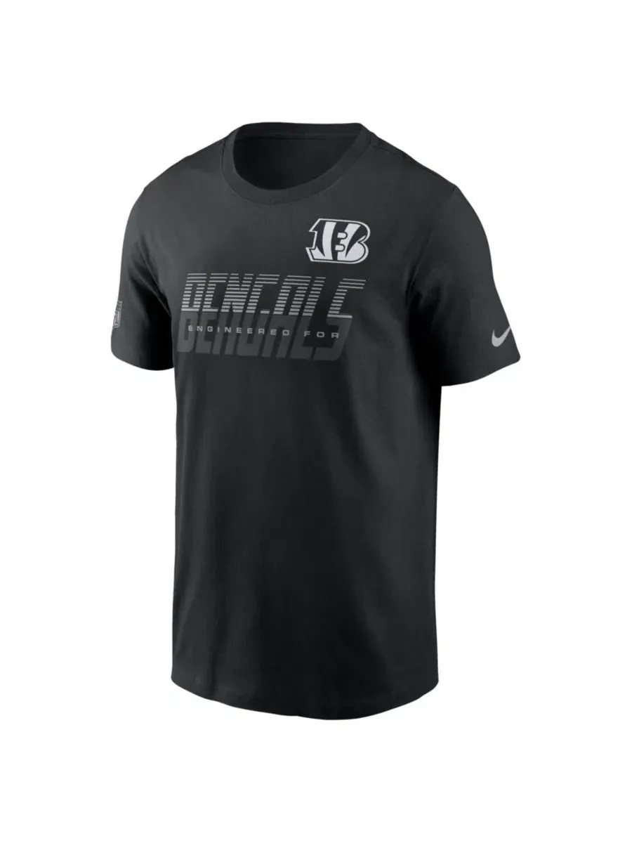 Футболка с принтом Cincinnati Bengals Sideline Dri-FIT Nike — изображение 2 из 3, черный