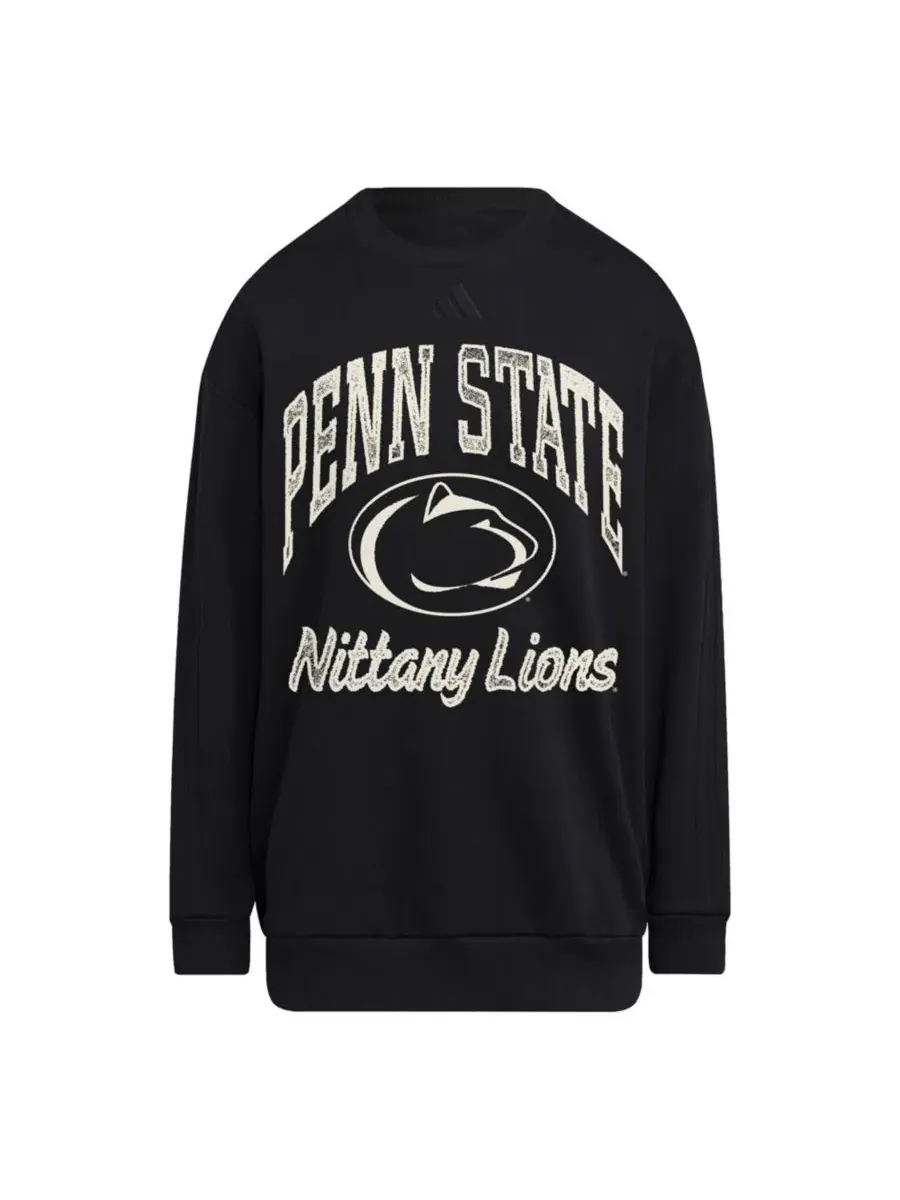 Женский свитшот Penn State Nittany Lions Soft Lux adidas — изображение 2 из 3, черный