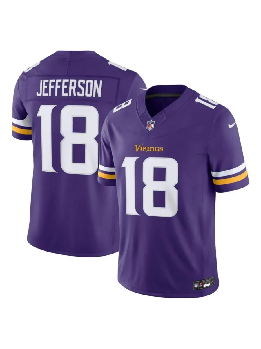 Мужская футболка с длинным рукавом Justin Jefferson Purple Nike