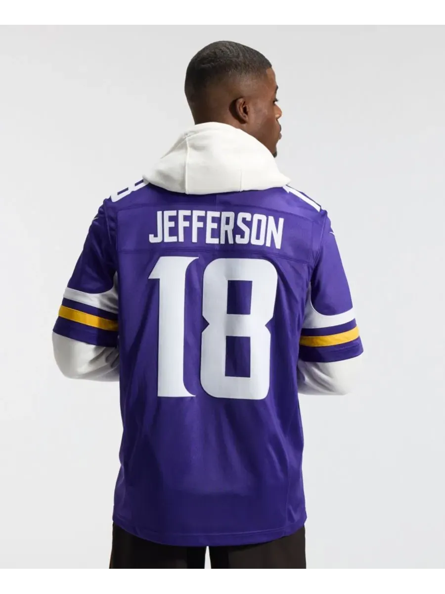 Мужская футболка с длинным рукавом Justin Jefferson Purple Nike — изображение 3 из 5, фиолетовый