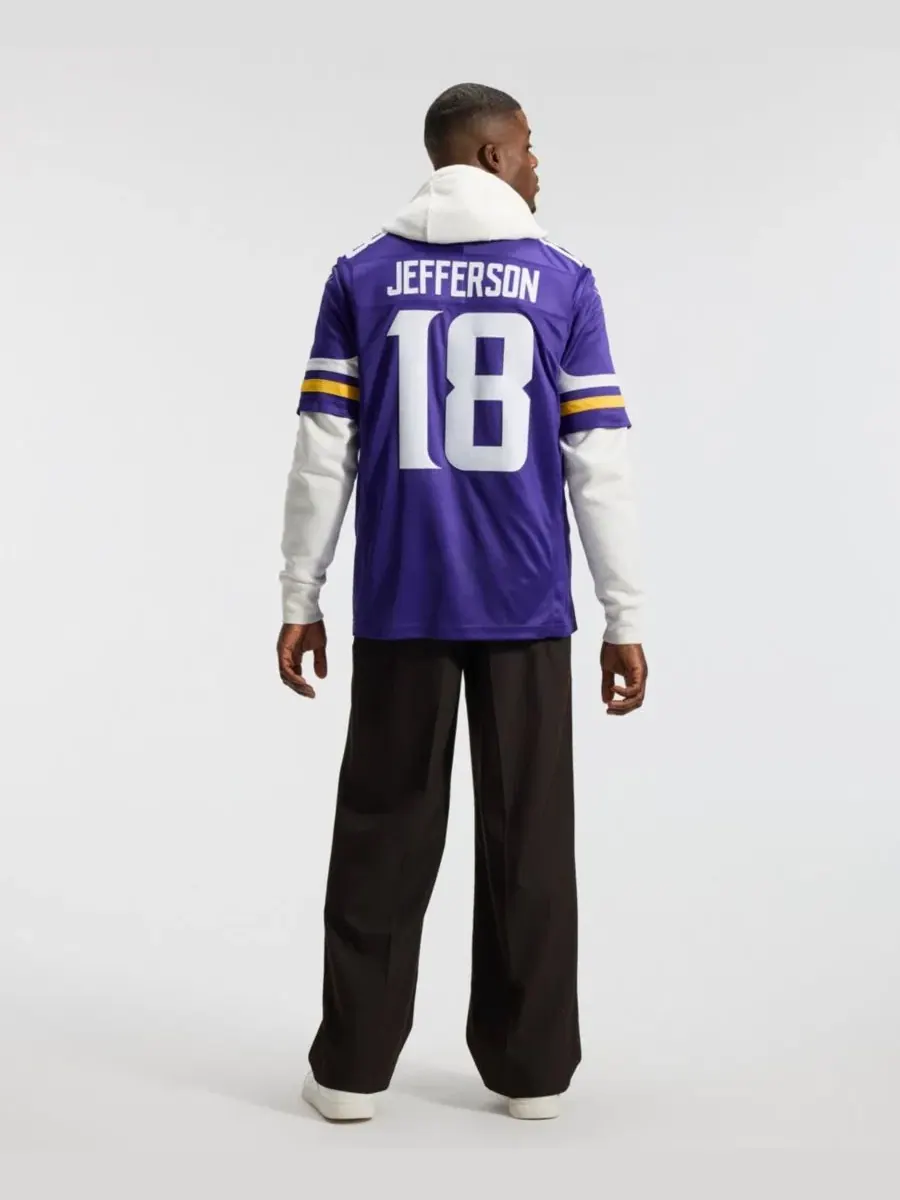 Мужская футболка с длинным рукавом Justin Jefferson Purple Nike — изображение 5 из 5, фиолетовый