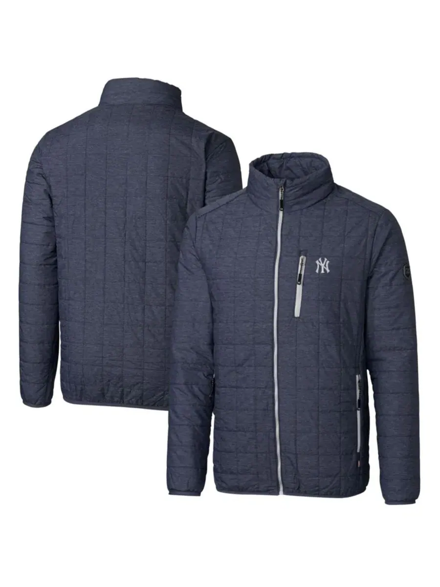 Куртка-пуховик с принтом New York Yankees Rainier Full-Zip Puffer Jacket Cutter & Buck