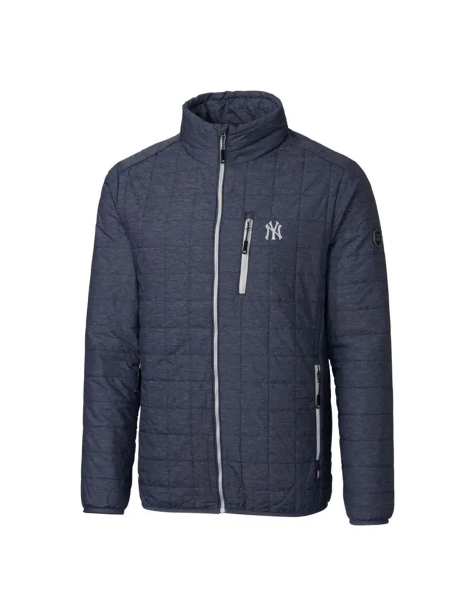 Куртка-пуховик с принтом New York Yankees Rainier Full-Zip Puffer Jacket Cutter & Buck — изображение 2 из 3, темно-синий
