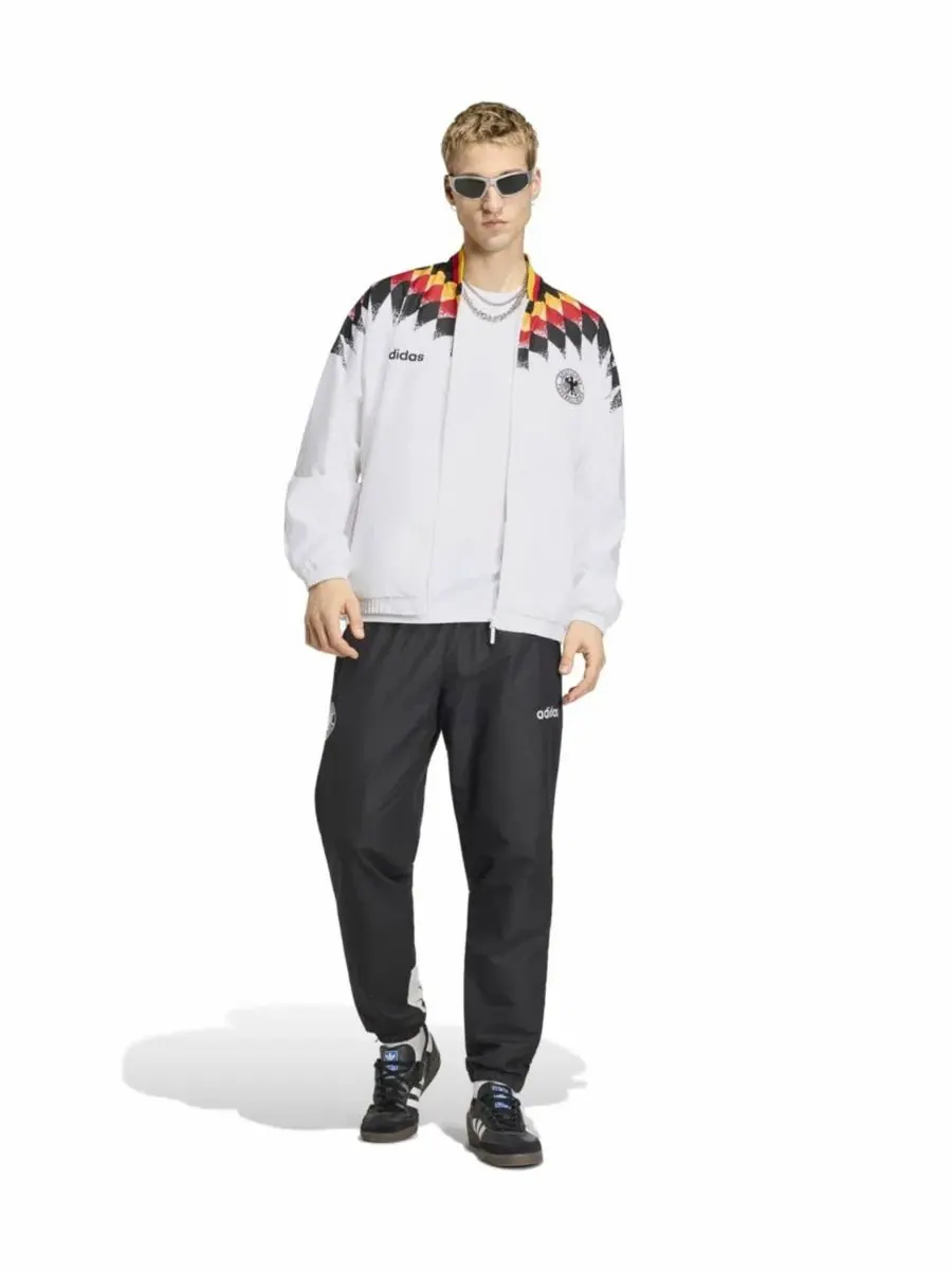 Ветровка мужская с полной застежкой-молнией, модель Bringback adidas — изображение 4 из 5, белый
