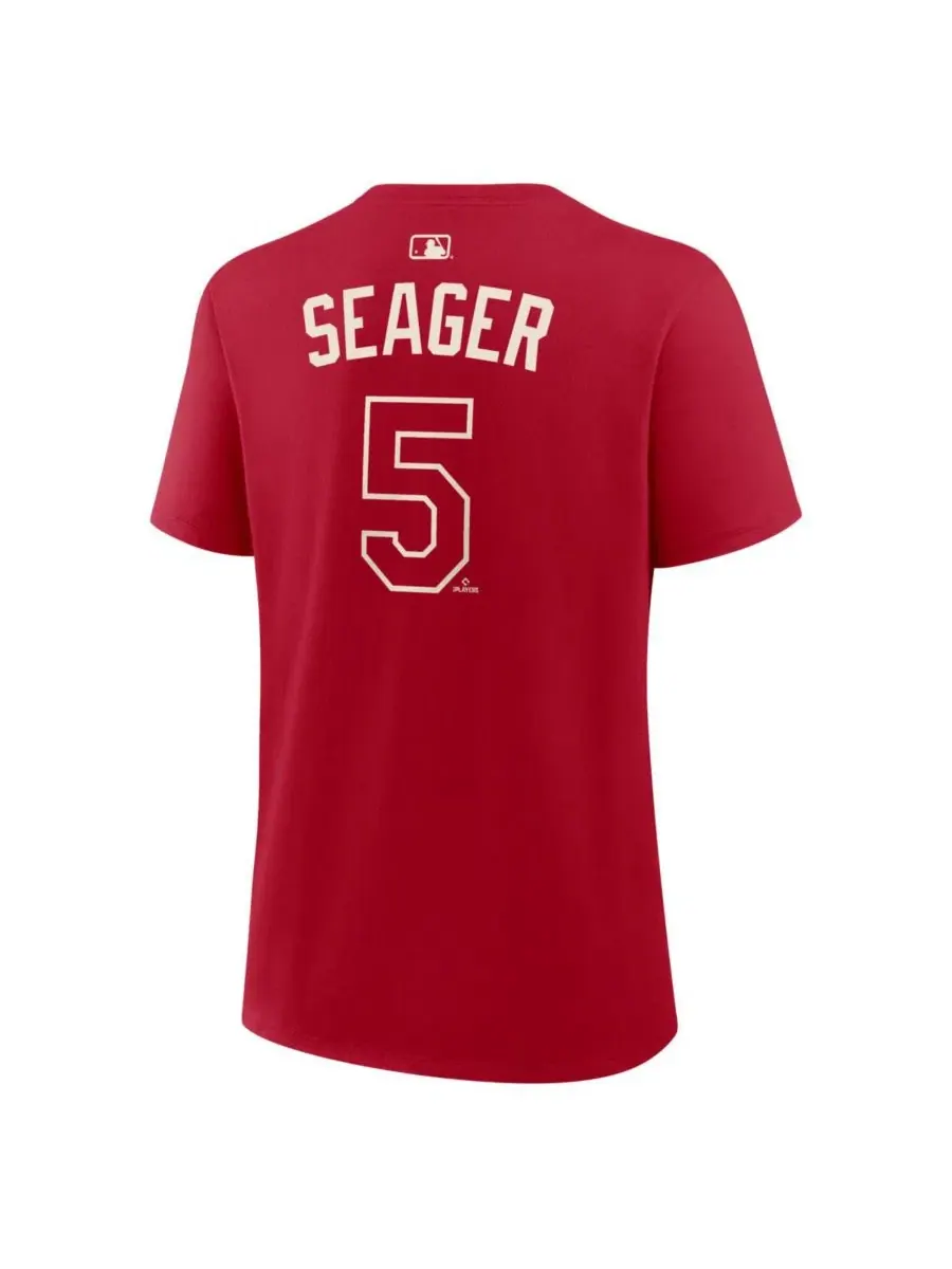 Футболка с коротким рукавом с принтом Corey Seager Nike — изображение 3 из 3, красный