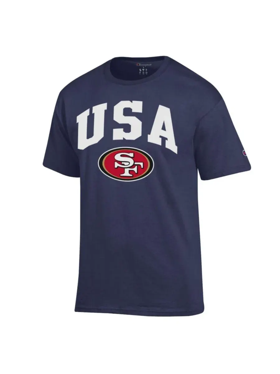 Футболка с принтом Americana San Francisco 49ers Champion — изображение 2 из 3, темно-синий