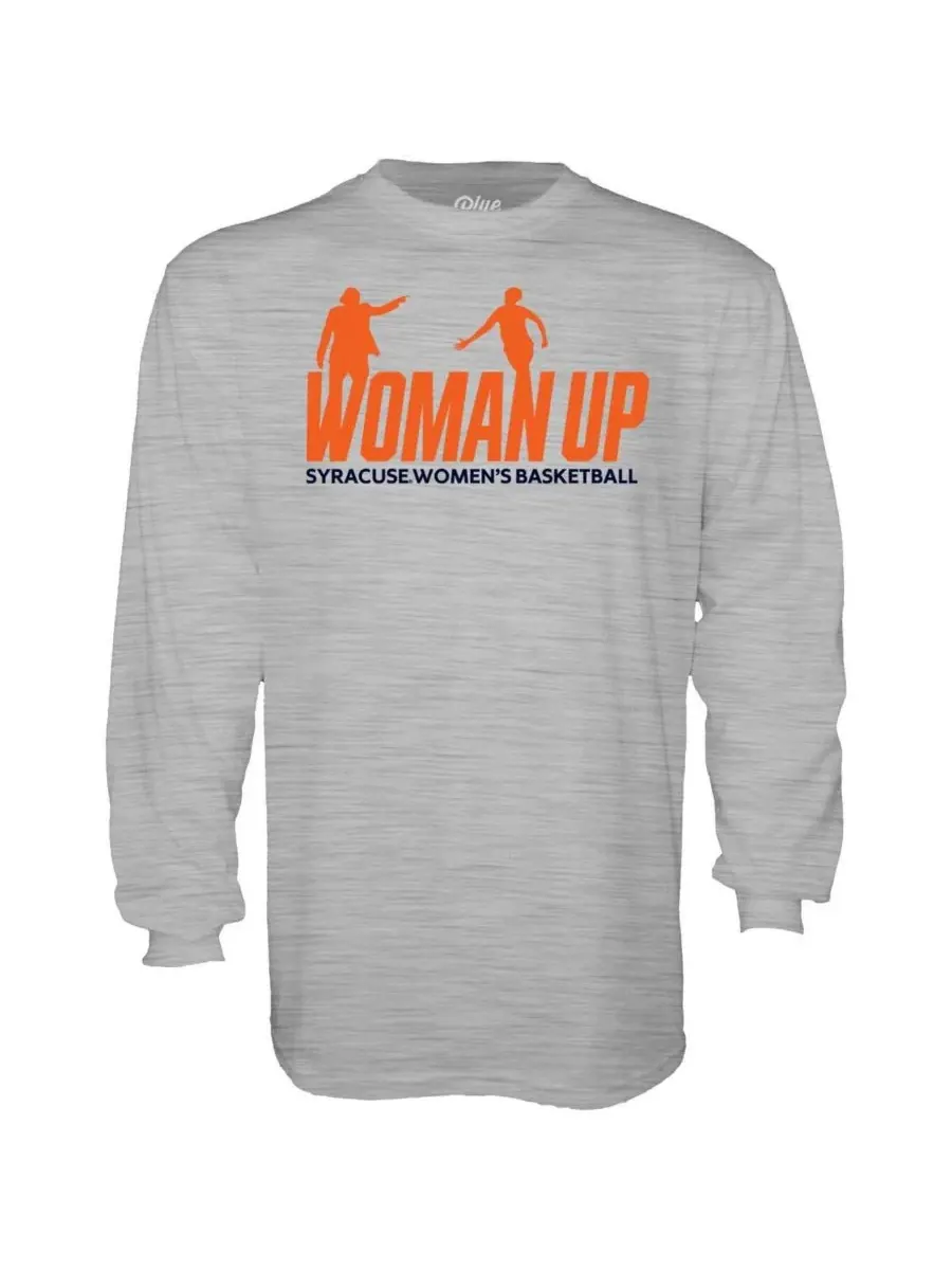 Футболка с длинным рукавом Syracuse Orange Woman Up Shooting Blue 84 — изображение 2 из 3, серый