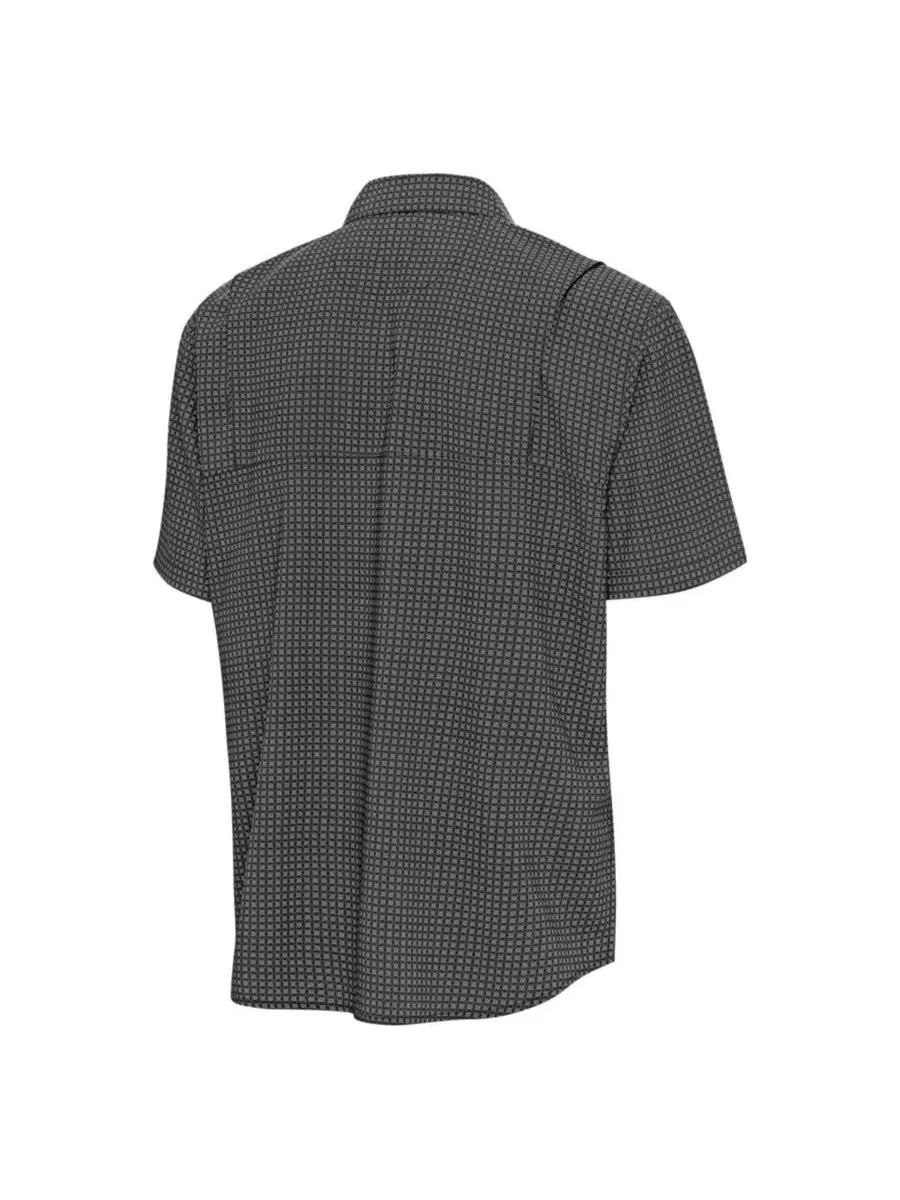 Рубашка с принтом Mosaic Button-Up Antigua — изображение 3 из 3, черный