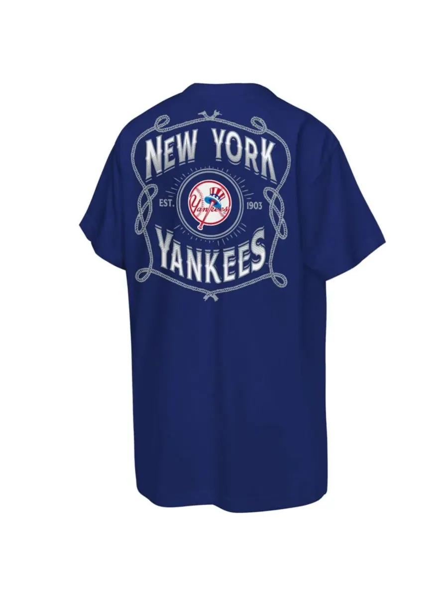 Футболка с принтом Rodeo Rope Mitchell & Ness Cooperstown — изображение 2 из 3, темно-синий