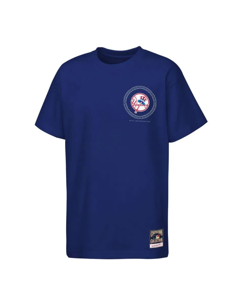 Футболка с принтом Rodeo Rope Mitchell & Ness Cooperstown — изображение 3 из 3, темно-синий