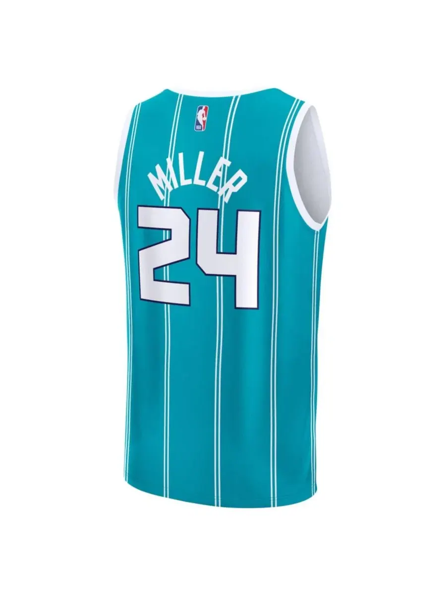 Детская футболка-джерси Brandon Miller Charlotte Hornets Teal — изображение 2 из 3, бирюзовый
