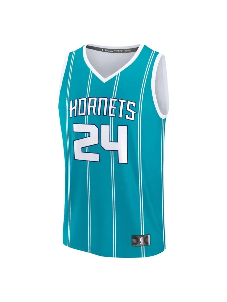 Детская футболка-джерси Brandon Miller Charlotte Hornets Teal — изображение 3 из 3, бирюзовый