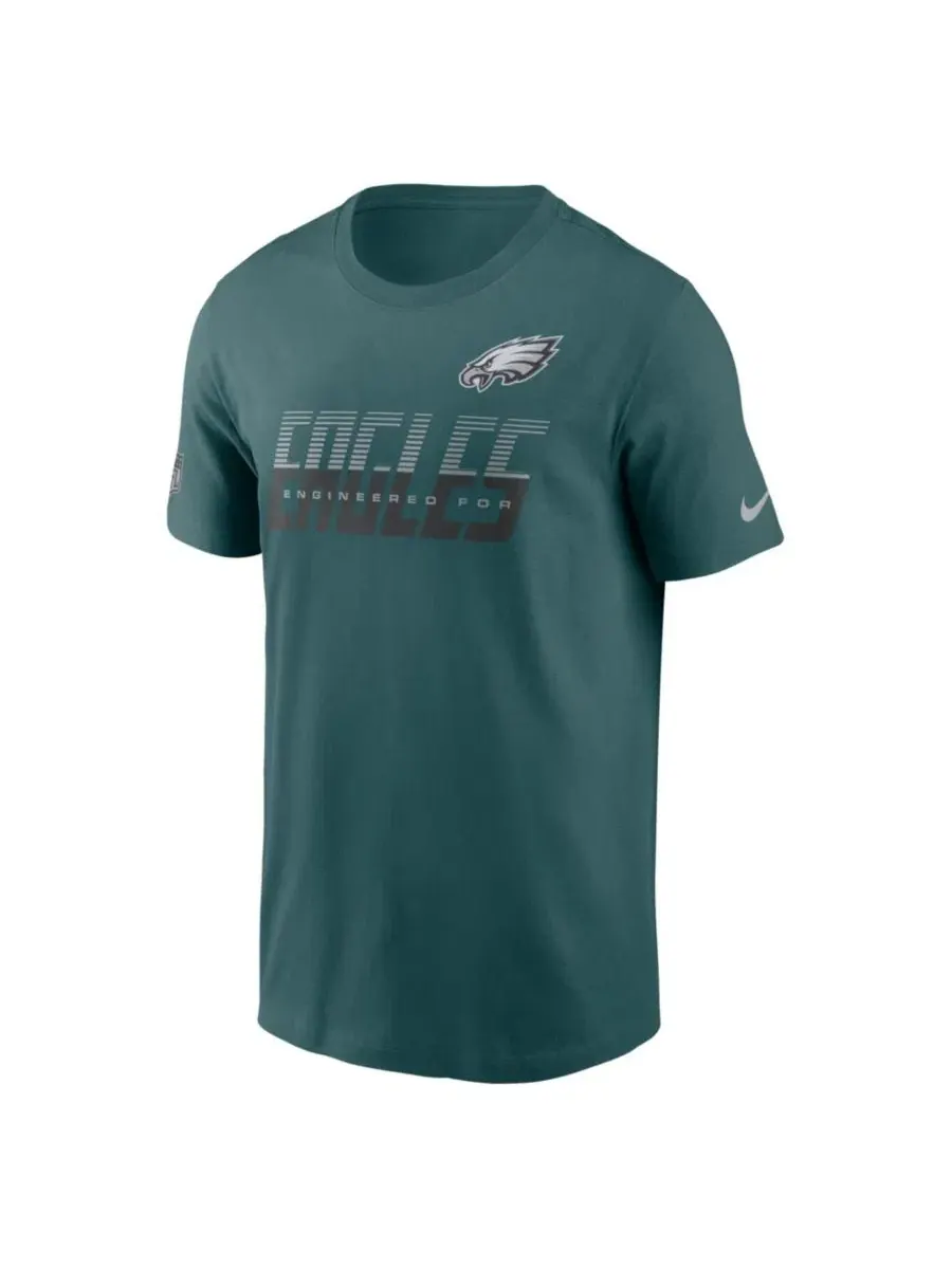 Футболка с коротким рукавом и принтом Philadelphia Eagles Sideline Dri-FIT Nike — изображение 2 из 3, зеленый