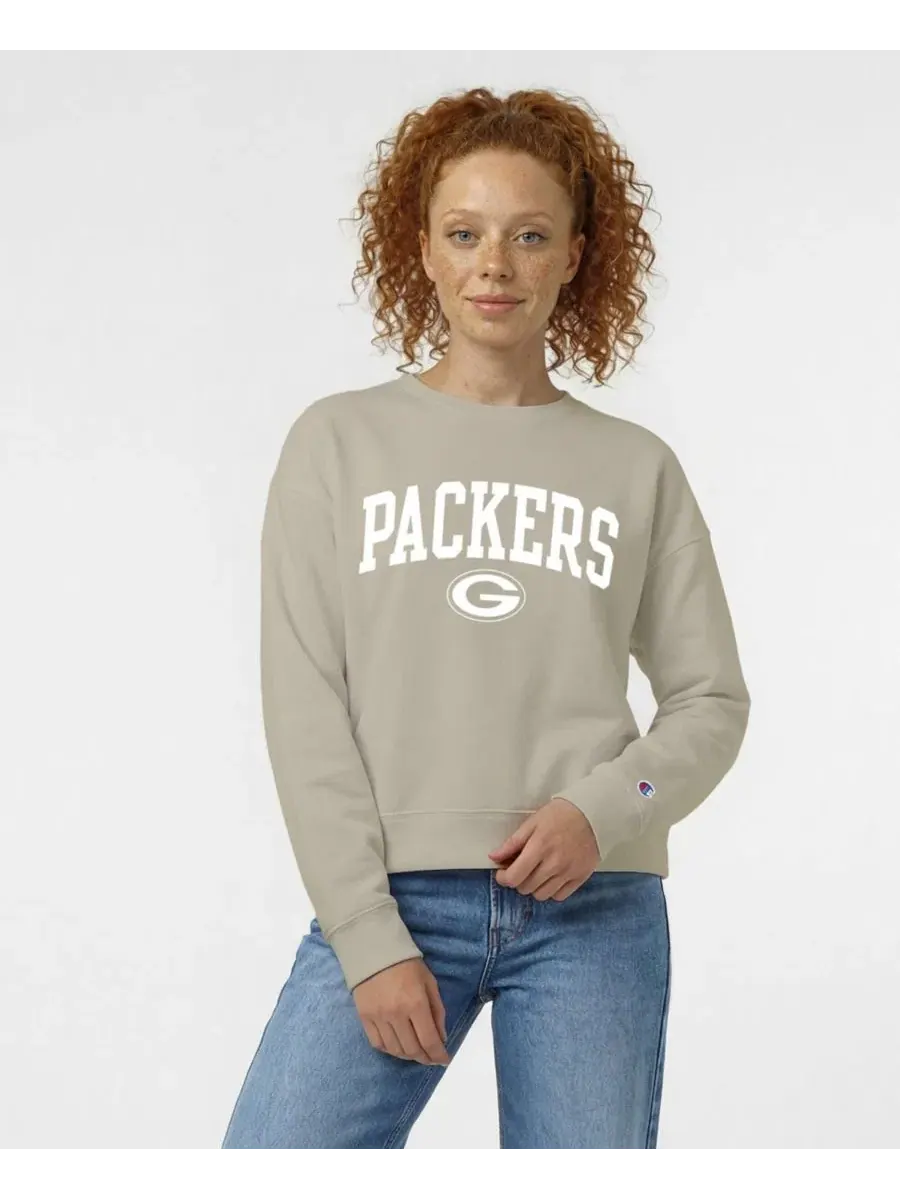 Толстовка женская флисовая с принтом Green Bay Packers Champion