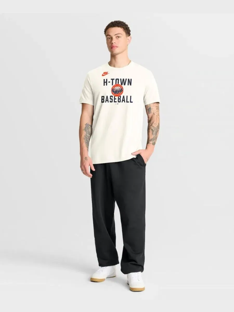 Футболка с винтажным принтом Cooperstown Collection '70s-Inspired Nike — изображение 2 из 3, бежевый