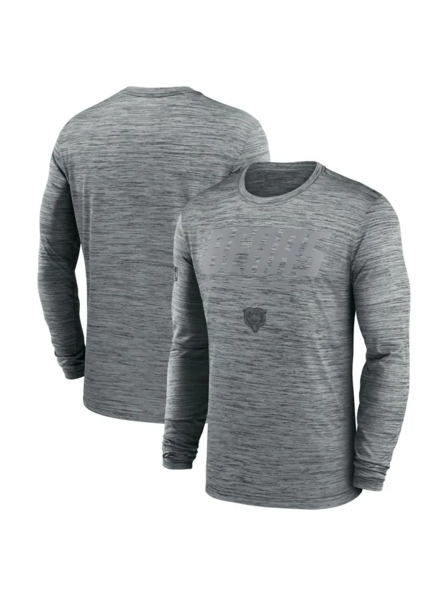 Футболка с длинным рукавом Dri-FIT с принтом Chicago Bears Sideline Offensive Transition Velocity