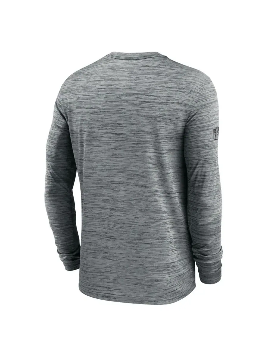 Футболка с длинным рукавом Dri-FIT с принтом Chicago Bears Sideline Offensive Transition Velocity — изображение 3 из 3, серый