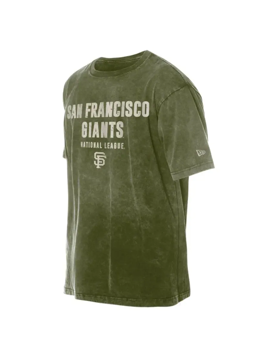 Футболка с принтом San Francisco Giants 2026 Armed Forces Day New Era — изображение 2 из 4, оливковый